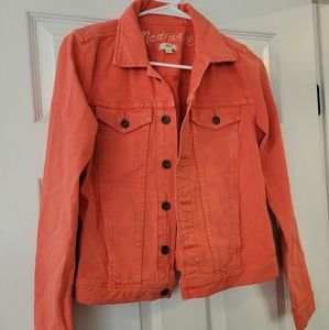 Madewell coral denim jacket